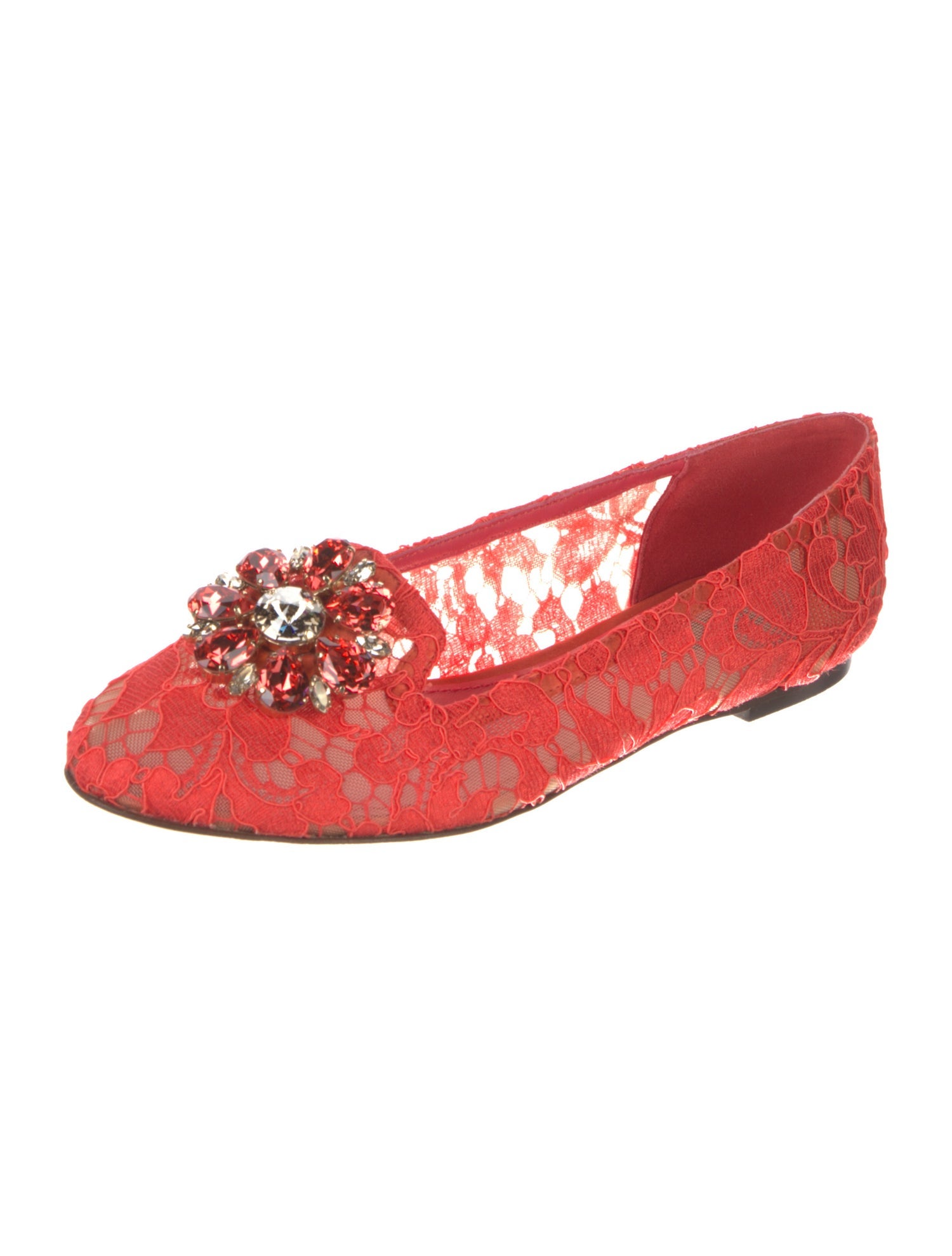 Dolce & Gabbana Lace Lace Pattern Flats