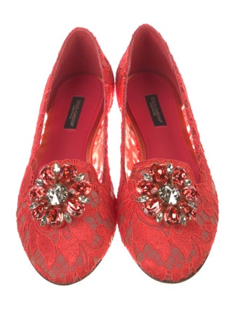 Dolce & Gabbana Lace Lace Pattern Flats