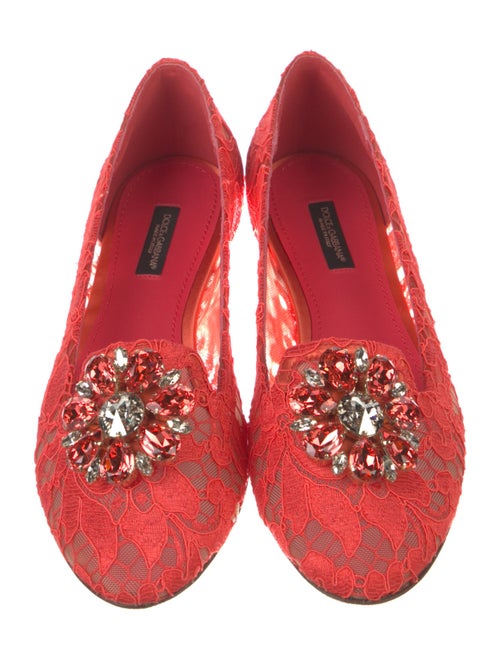 Dolce & Gabbana Lace Lace Pattern Flats