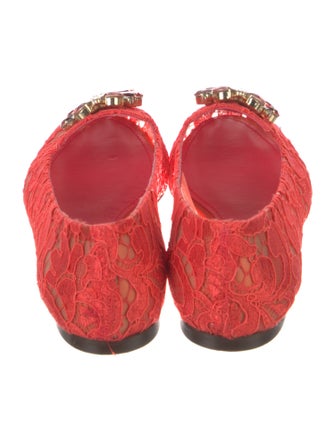 Dolce & Gabbana Lace Lace Pattern Flats