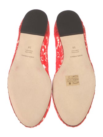 Dolce & Gabbana Lace Lace Pattern Flats