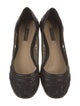 Dolce & Gabbana Leather Mesh Accents Ballet Flats