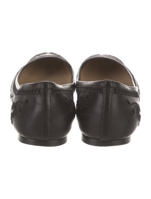 Dolce & Gabbana Leather Mesh Accents Ballet Flats