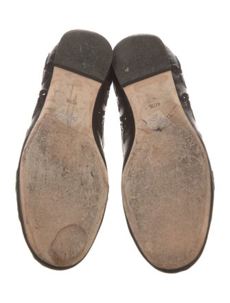 Dolce & Gabbana Leather Mesh Accents Ballet Flats