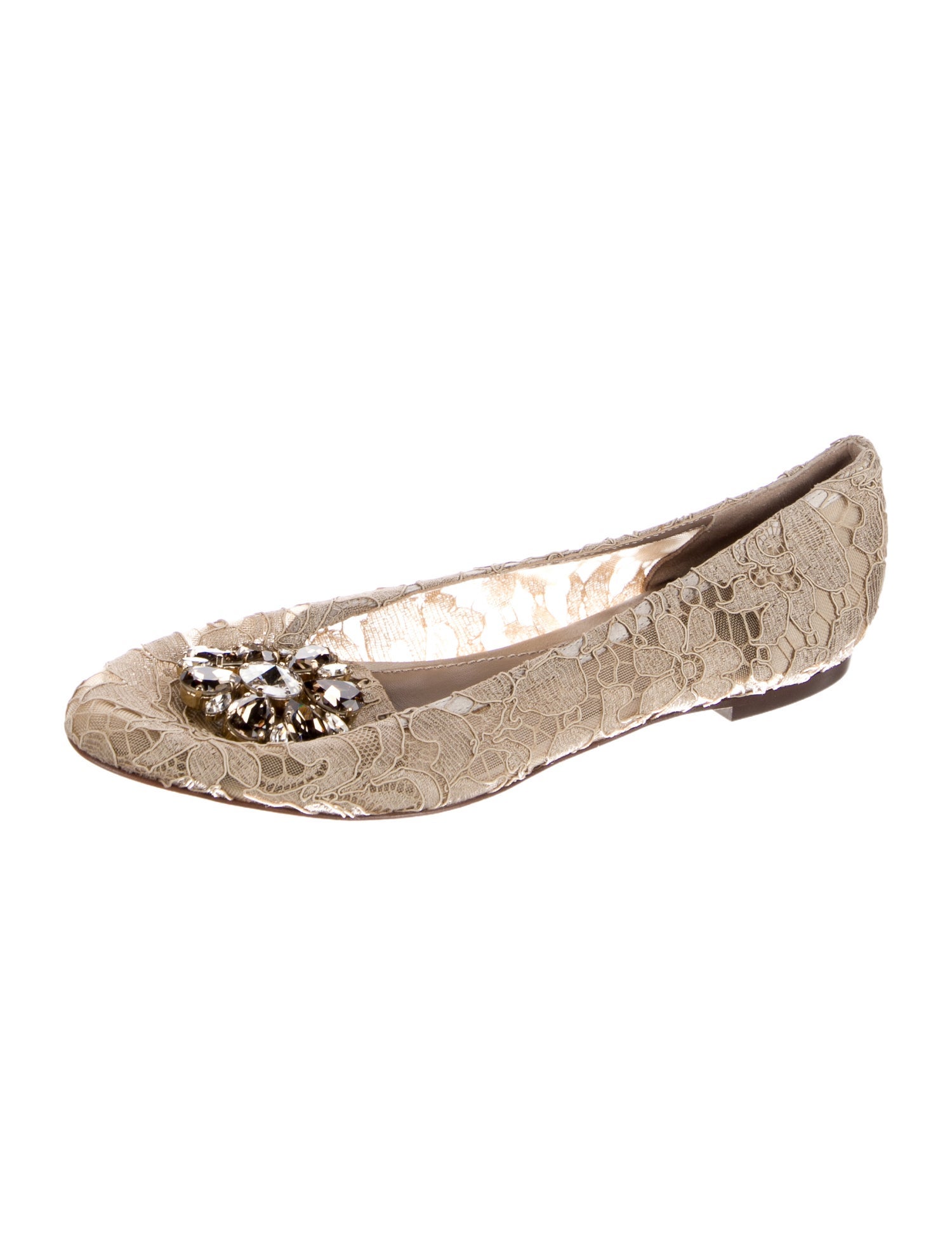 Dolce & Gabbana Lace Lace Pattern Ballet Flats