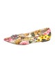 Dolce & Gabbana Floral Print Crystal Embellishments Ballet Flats