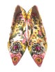 Dolce & Gabbana Floral Print Crystal Embellishments Ballet Flats