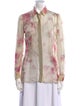 Dolce & Gabbana Silk Floral Print Button-Up Top
