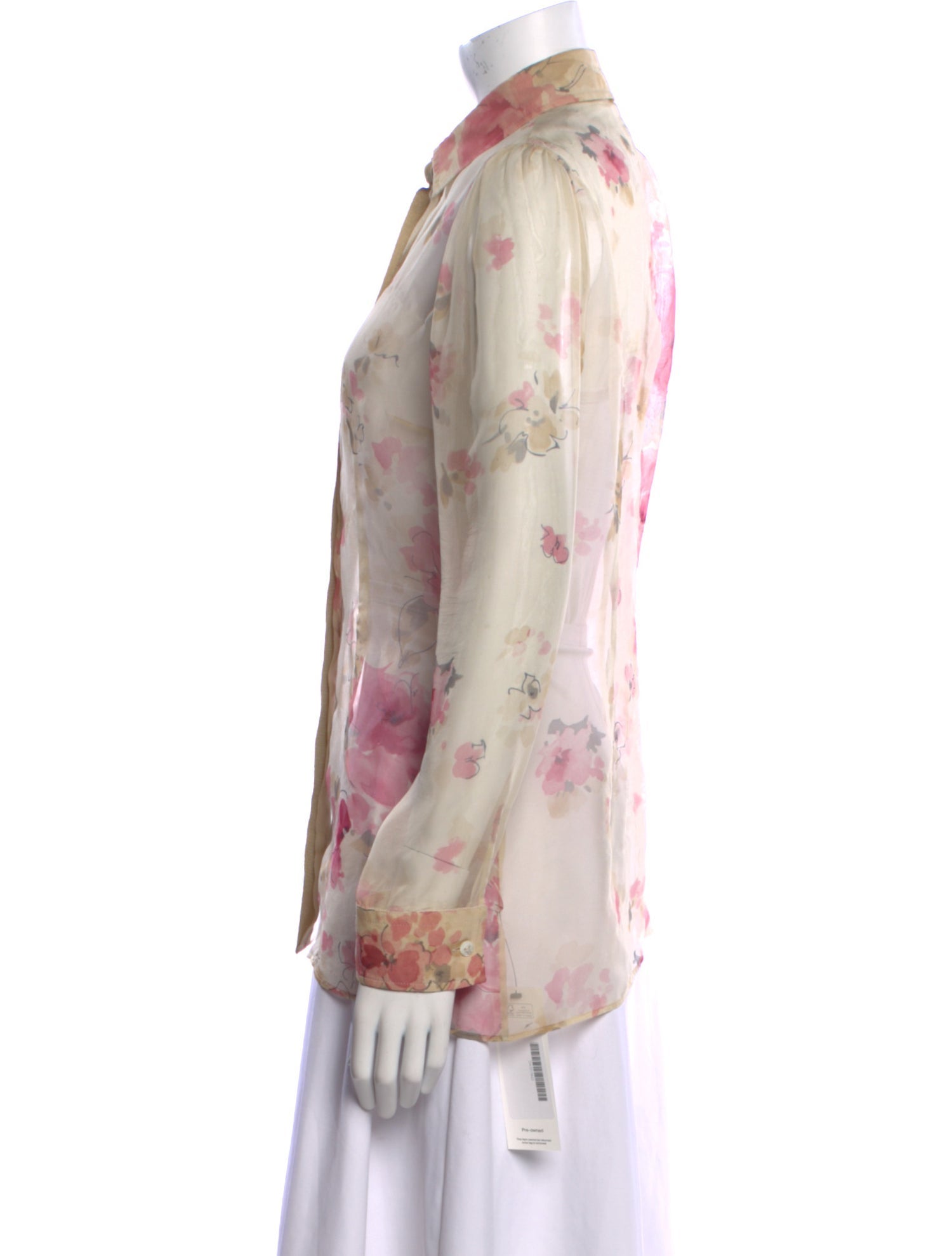 Dolce & Gabbana Silk Floral Print Button-Up Top