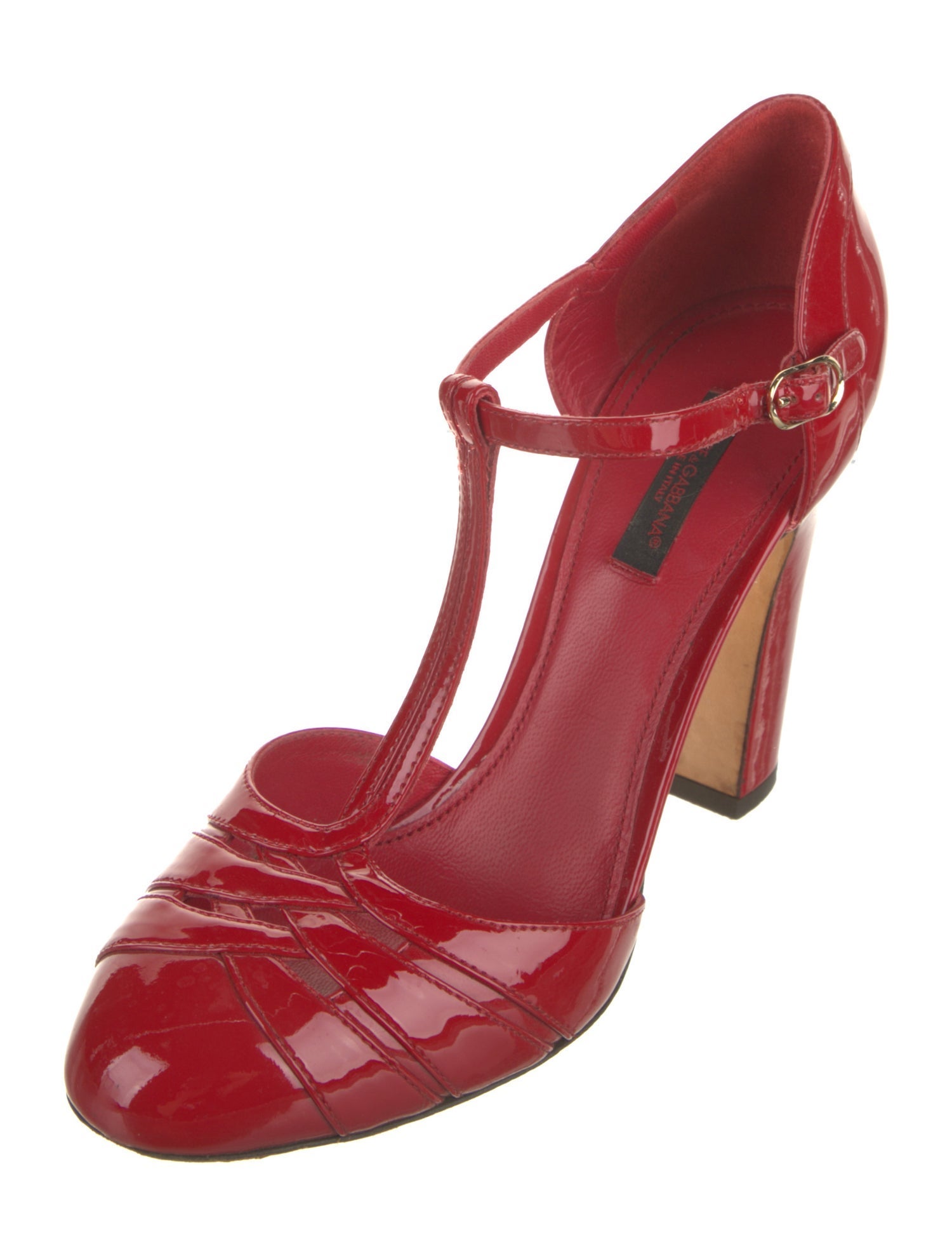 Dolce & Gabbana Patent Leather T-Strap Pumps