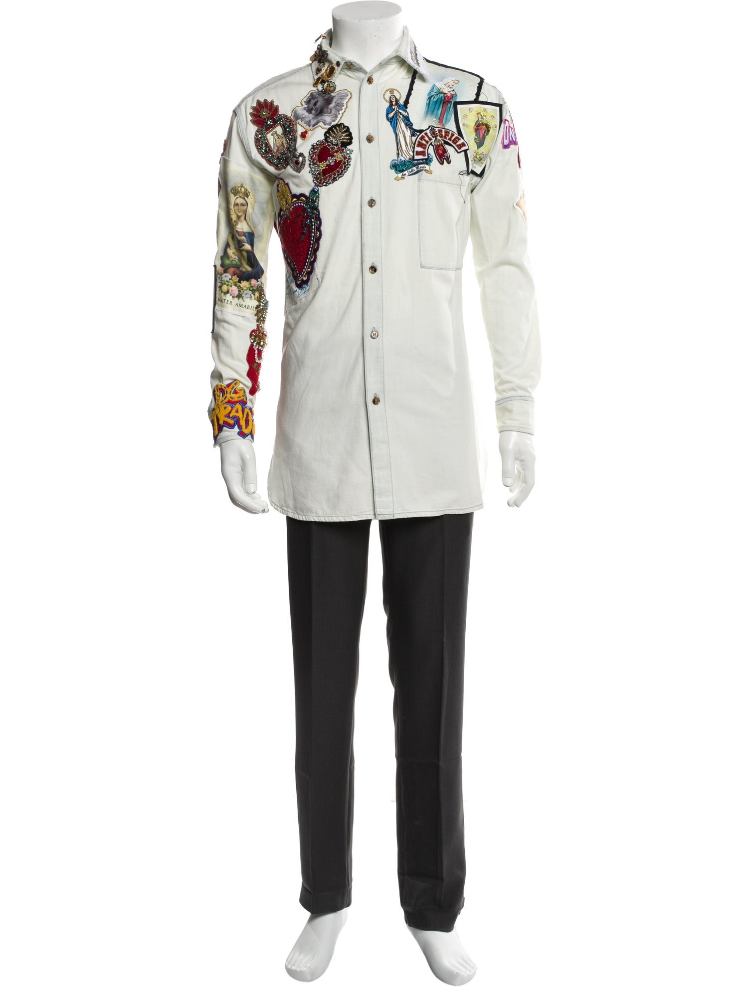 Dolce & Gabbana Graphic Print Long Sleeve Shirt