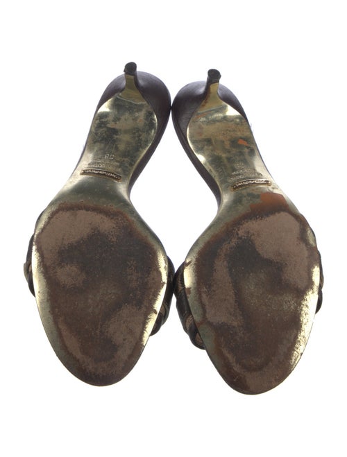 Dolce & Gabbana Leather Printed Slides