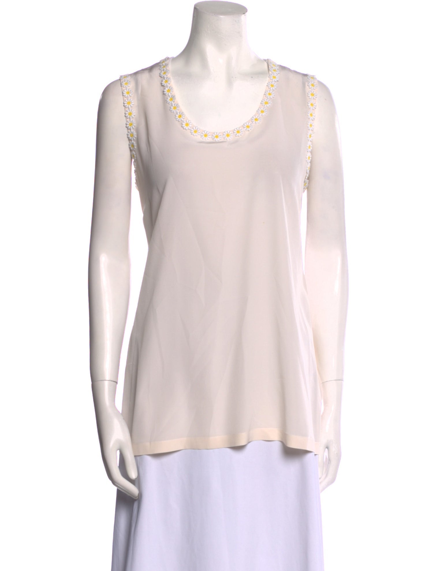 Dolce & Gabbana Silk Scoop Neck Top