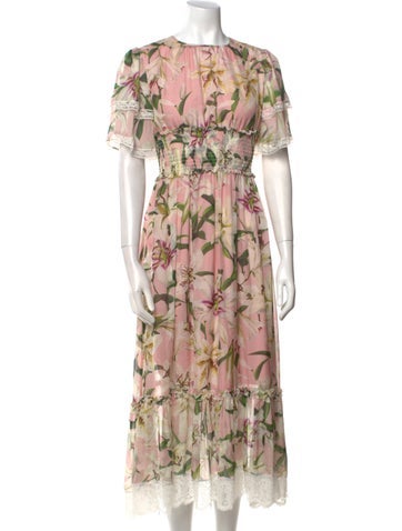 Dolce & Gabbana Dresses Floral Print Long Dress XS