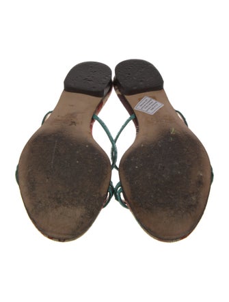 Dolce & Gabbana Leather Animal Print Slides