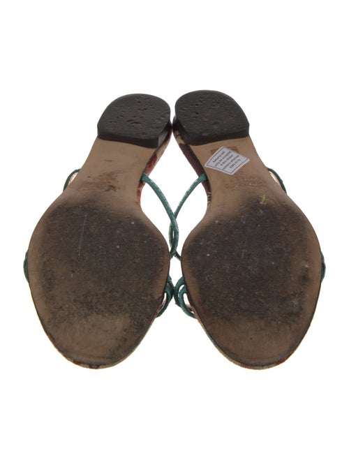 Dolce & Gabbana Leather Animal Print Slides