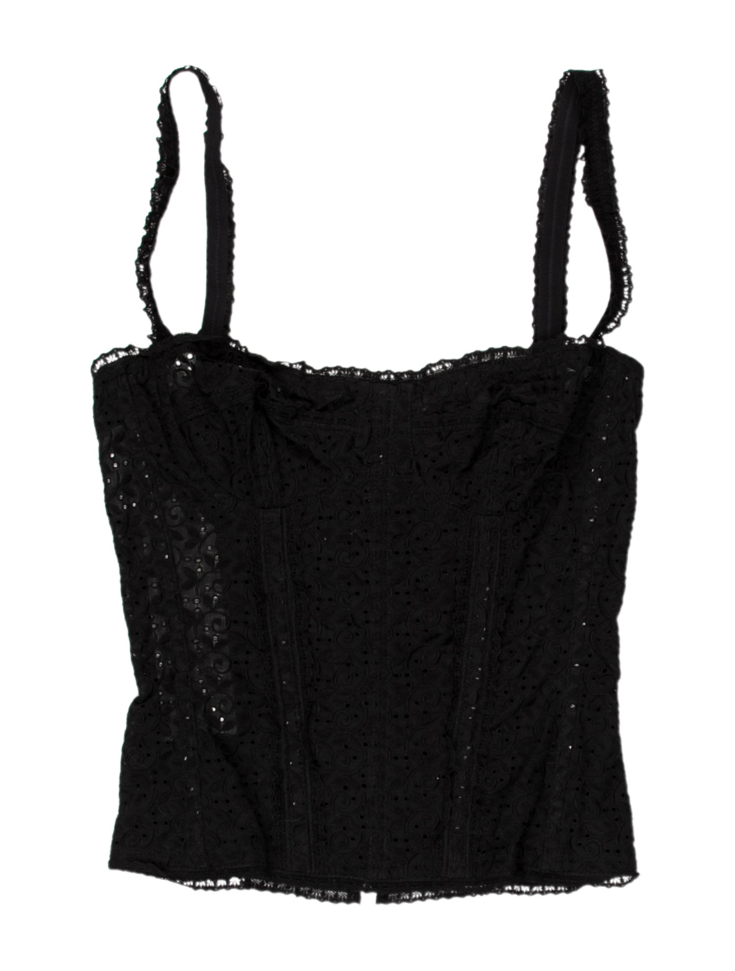 Dolce & Gabbana Square Neckline Sleeveless Crop Top