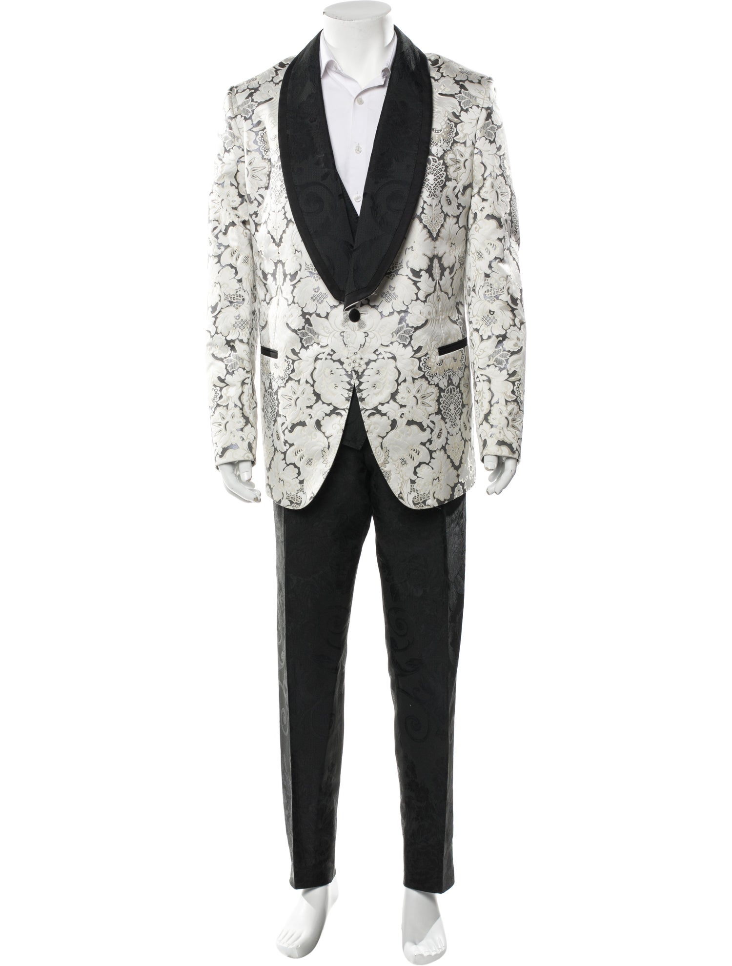 Dolce & Gabbana Plaid Print Two-Piece Tuxedo