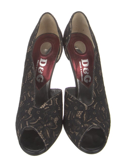 Dolce & Gabbana Lace Pattern D'Orsay Pumps