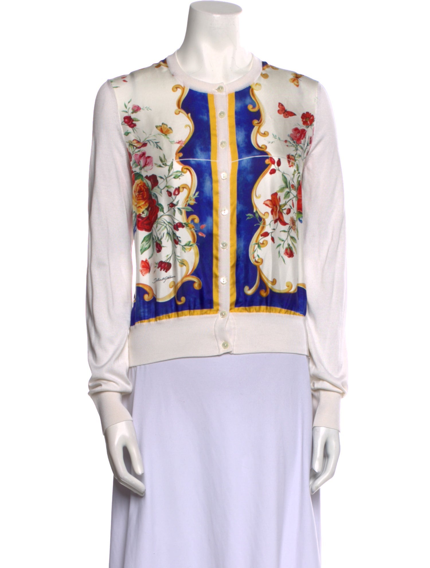 Dolce & Gabbana Silk Printed Sweater