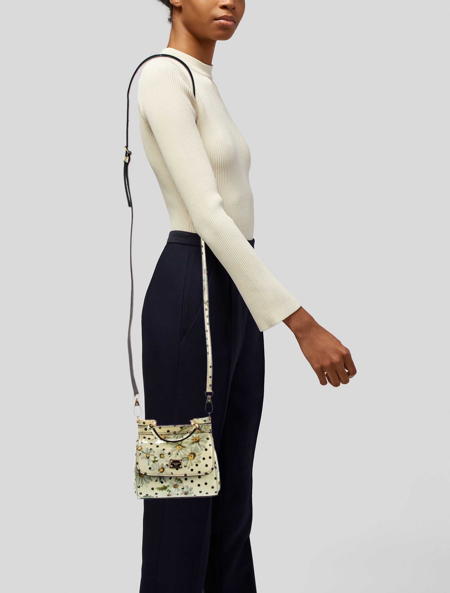 Dolce & Gabbana Patent Leather Crossbody Bag Mini