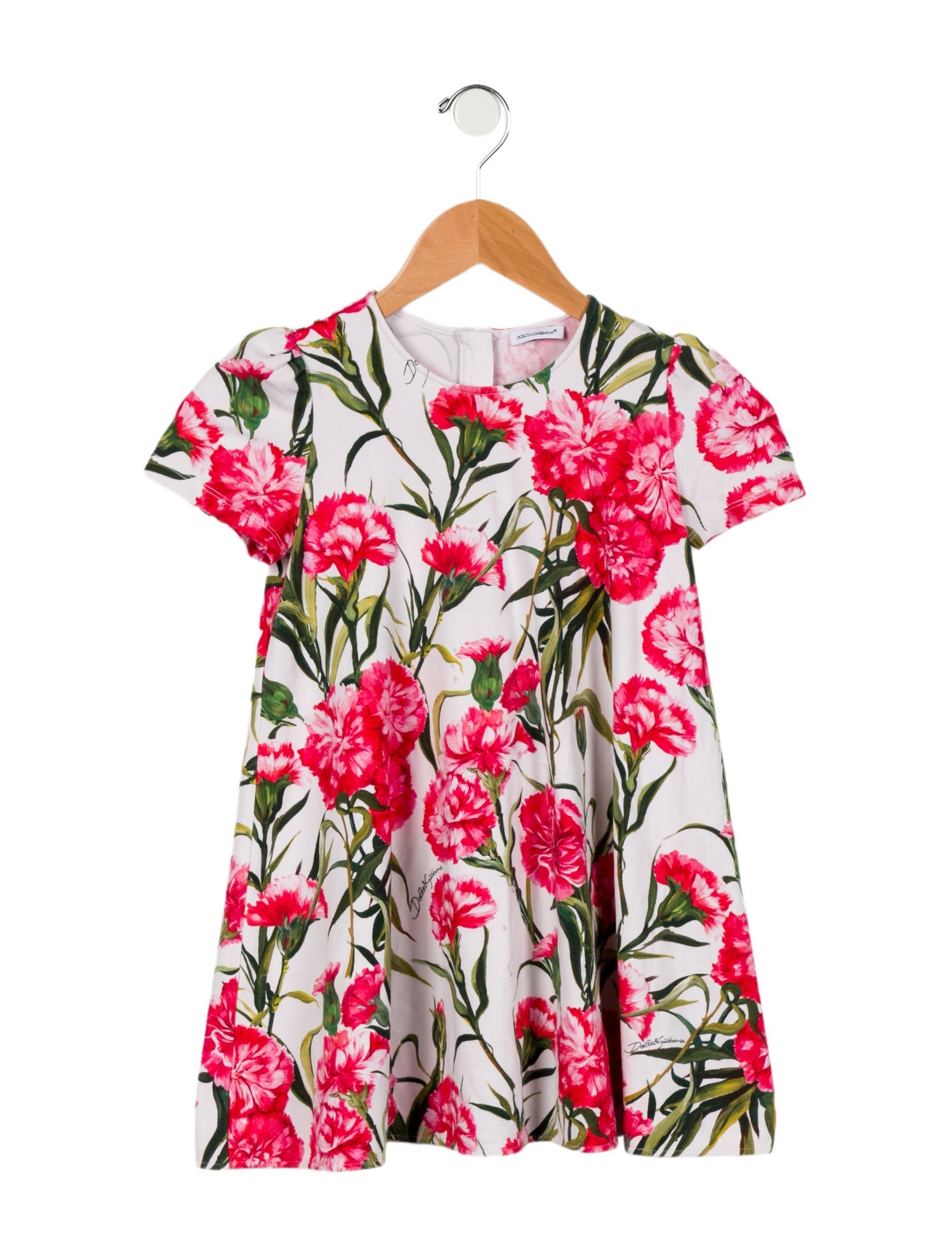 Dolce & Gabbana Toddler Girls' Floral Printed Short Sleeve Dress