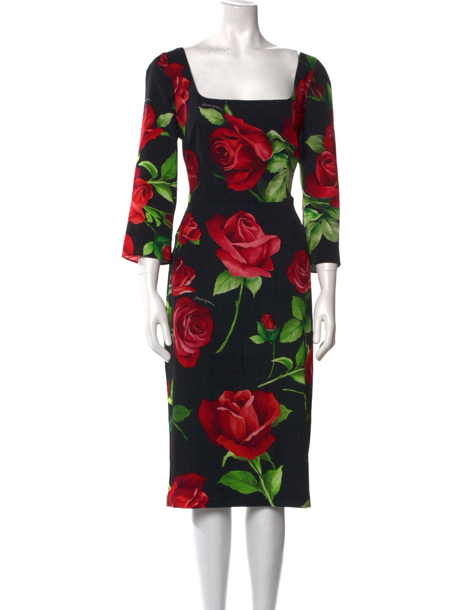 Dolce & Gabbana Silk Midi Length Dress