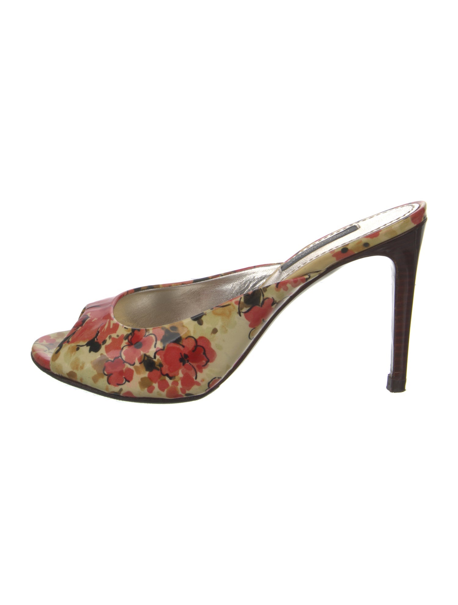 Dolce & Gabbana Patent Leather Printed Slides