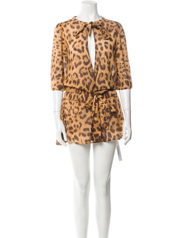 Dolce & Gabbana Swimwear Animal Print Cover-Up S