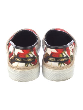 Dolce & Gabbana Canvas Floral Print Sneakers