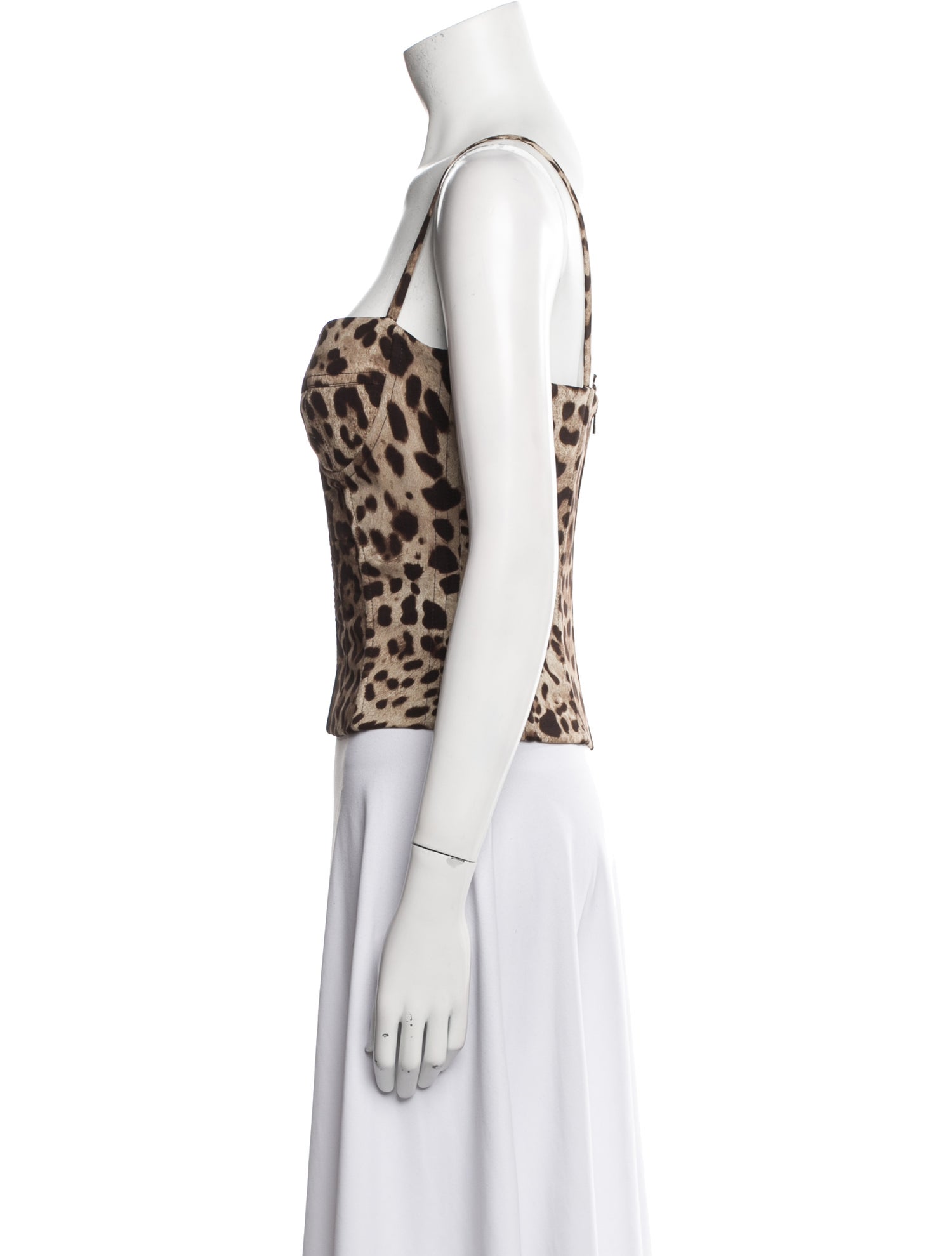 Dolce & Gabbana Silk Animal Print Crop Top