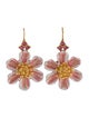 Dolce & Gabbana Crystal & Enamel Flower Drop Earrings