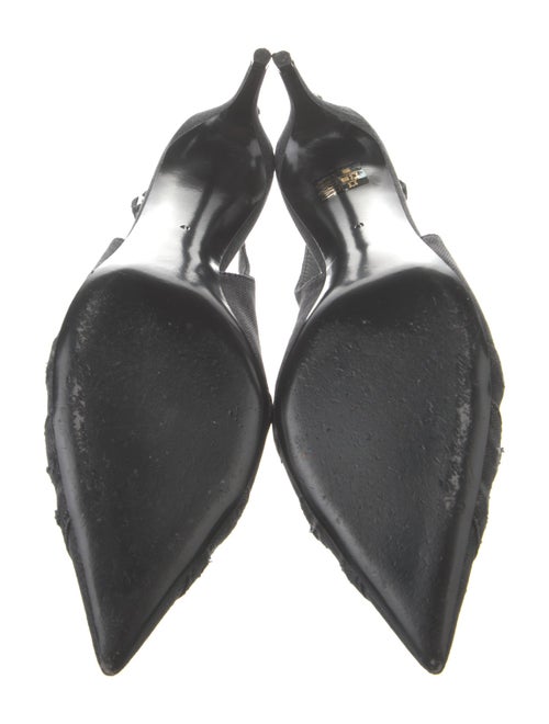 Dolce & Gabbana Denim Distressed Accents Slingback Pumps