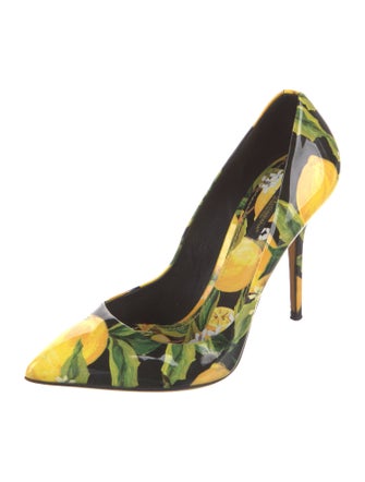 Dolce & Gabbana Patent Leather Printed Pumps