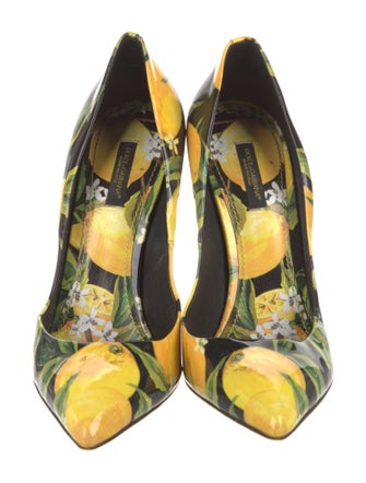 Dolce & Gabbana Patent Leather Printed Pumps