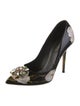 Dolce & Gabbana Floral Print Crystal Embellishments Pumps