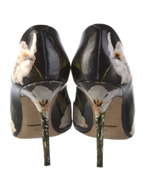 Dolce & Gabbana Floral Print Crystal Embellishments Pumps