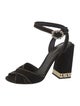 Dolce & Gabbana Suede Beaded Accents Sandals