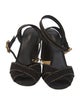 Dolce & Gabbana Suede Beaded Accents Sandals