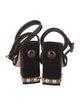 Dolce & Gabbana Suede Beaded Accents Sandals