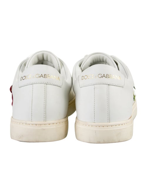 Dolce & Gabbana Leather Glitter Accents Sneakers