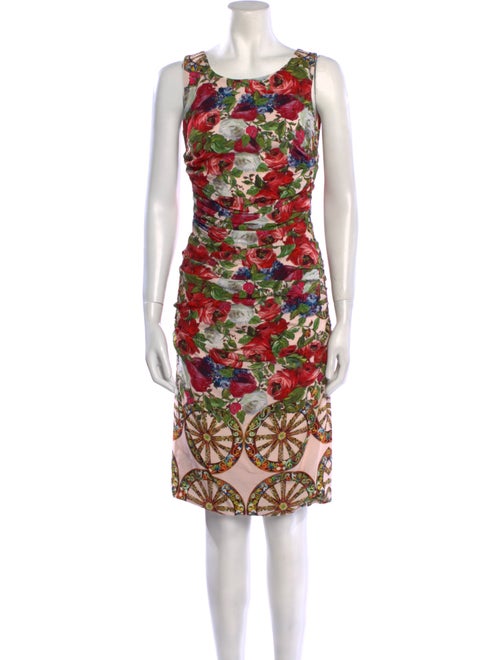 Dolce & Gabbana Floral Print Midi Length Dress