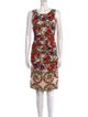 Dolce & Gabbana Floral Print Midi Length Dress