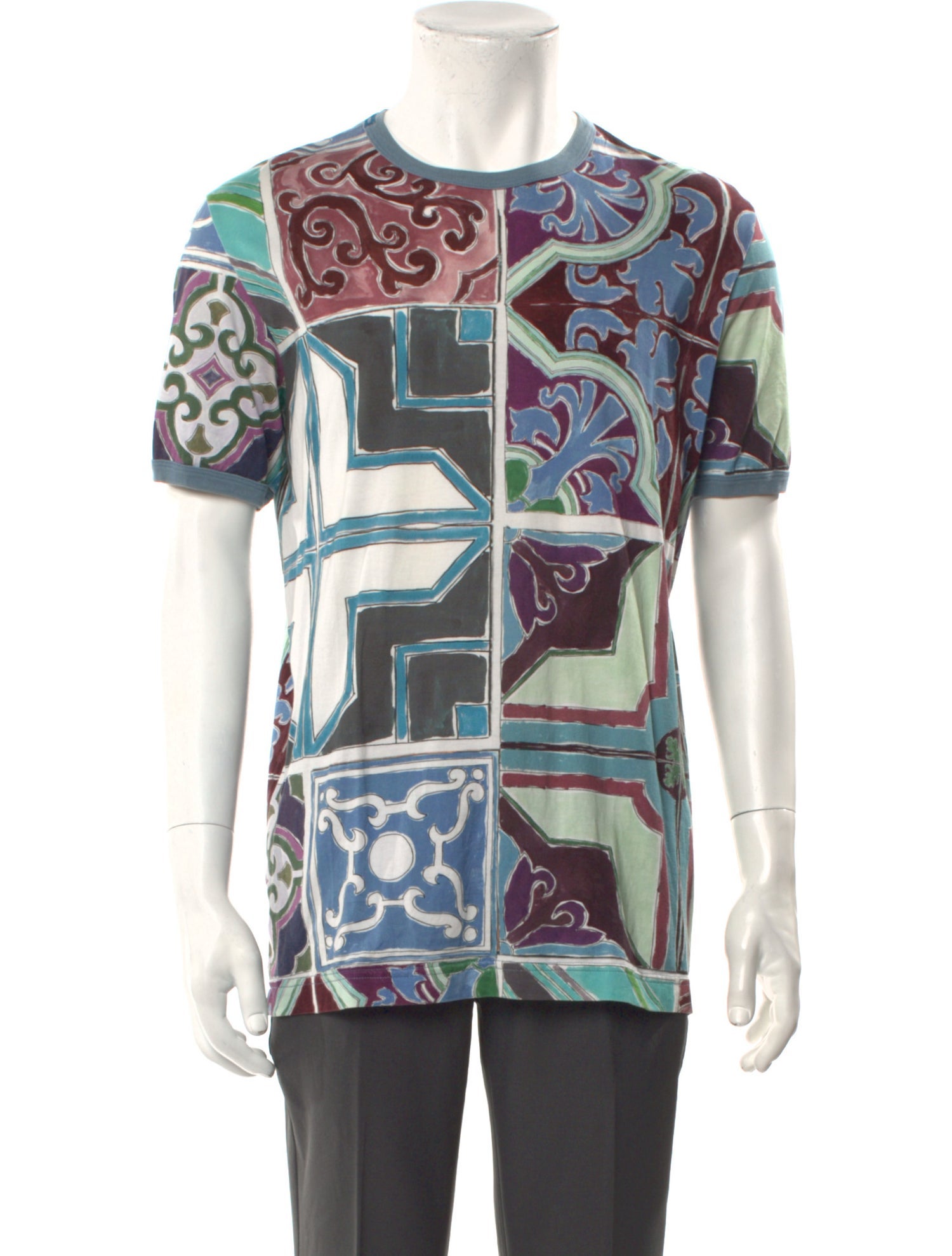 Dolce & Gabbana Printed Crew Neck T-Shirt