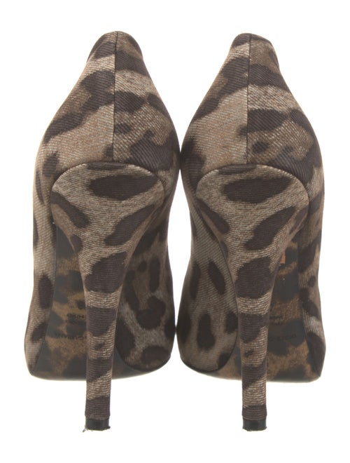 Dolce & Gabbana Canvas Animal Print Pumps