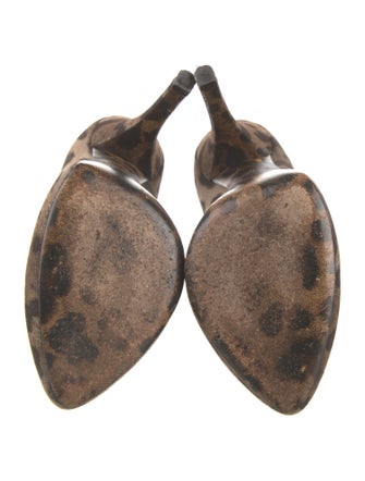 Dolce & Gabbana Canvas Animal Print Pumps