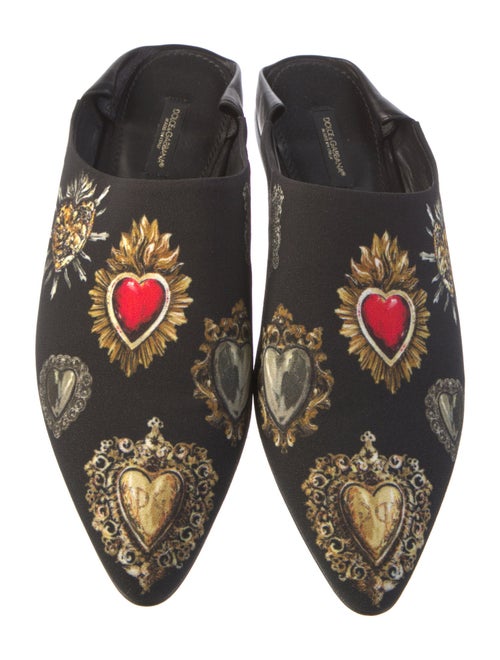 Dolce & Gabbana Sacred Heart Print Mules