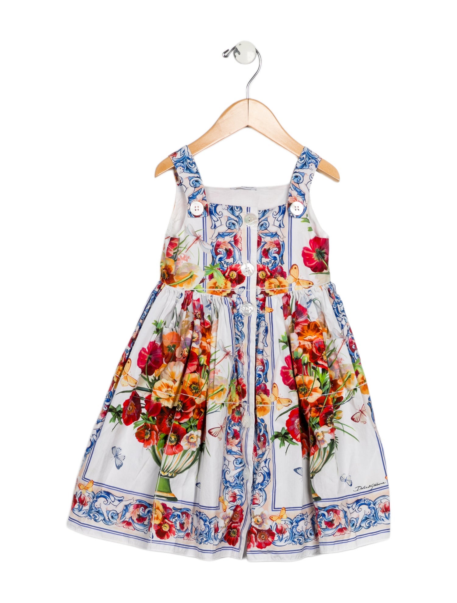 Dolce & Gabbana Toddler Girls' Floral Printed Sleeveless Dress