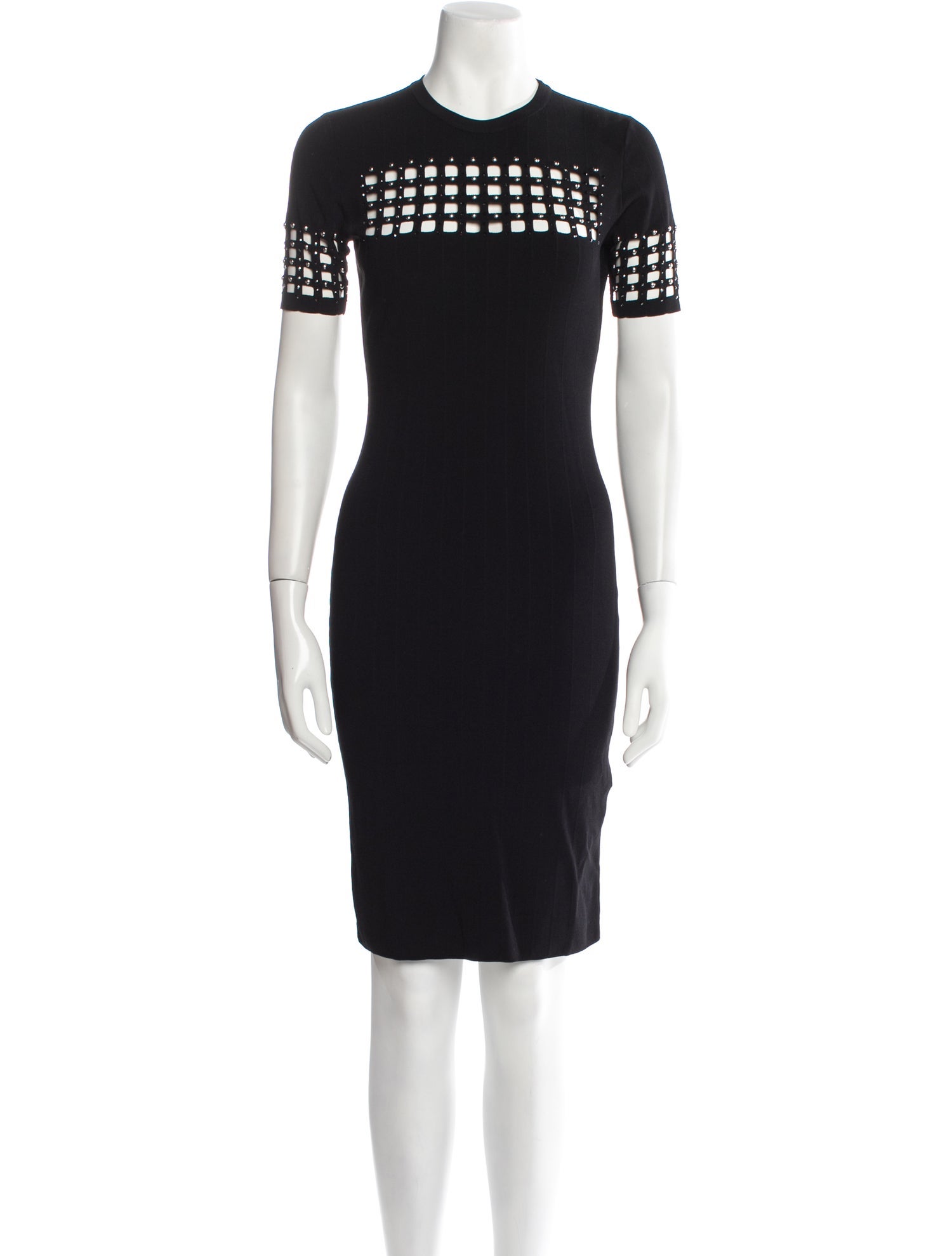 Versace Crew Neck Knee-Length Dress