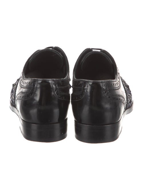 Dolce & Gabbana Leather Crystal Embellishments Oxfords